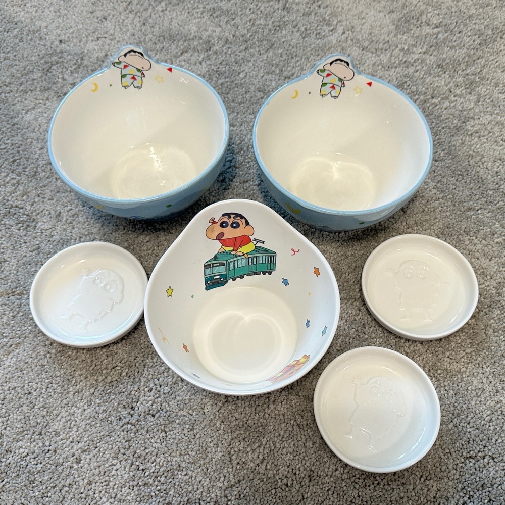 MDZF Sweet Home Crayon Shin-chan Bowl and Plate lot mixed